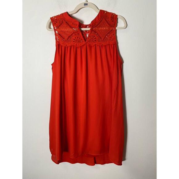 Twenty Second Orange Knee Length Dress Sz L - Picture 1 of 3